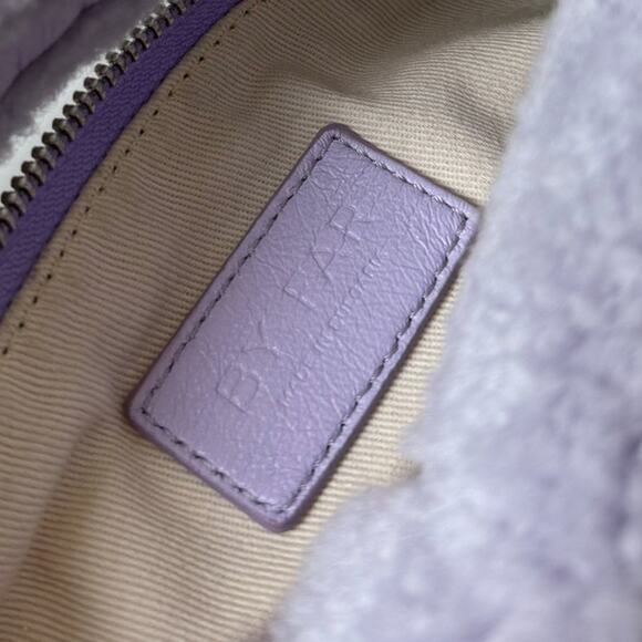 BY FAR Baby Cush‎ Lilac Shearling Chain Strap Shoulder Bag - Picture 4 of 7